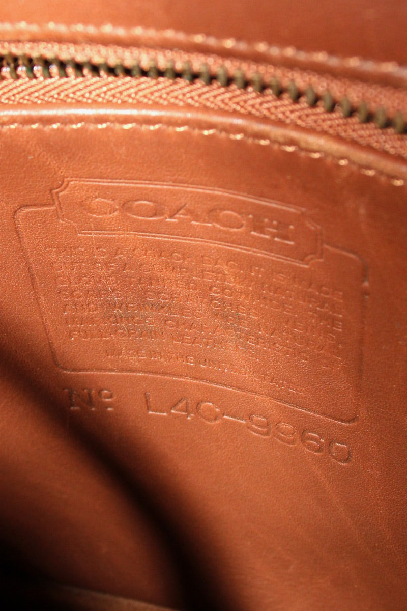 MADE IN USA 80'S LEATHER SMALL BACK PACK / TAN [ SIZE: ONE SIZE USED ]