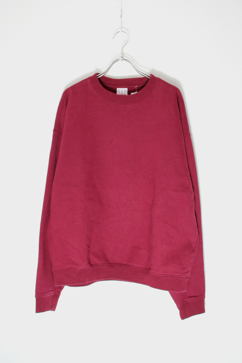 HEAVY WEIGHT CREW NECK SWEAT SHIRT / WINE RED [SIZE: L USED]