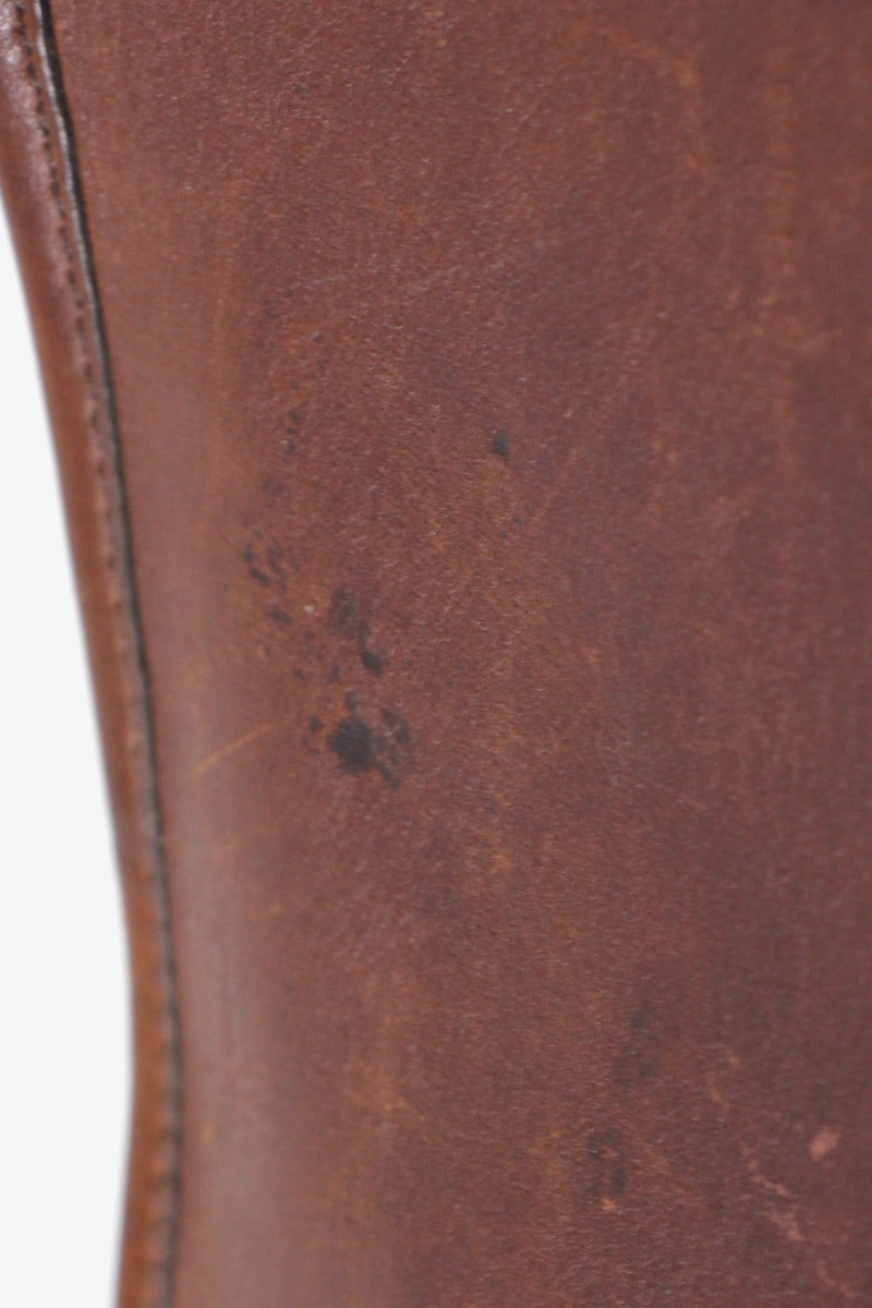MADE IN USA 80'S LEATHER SMALL HAND BAG / BROWN [SIZE: ONE SIZE USED]