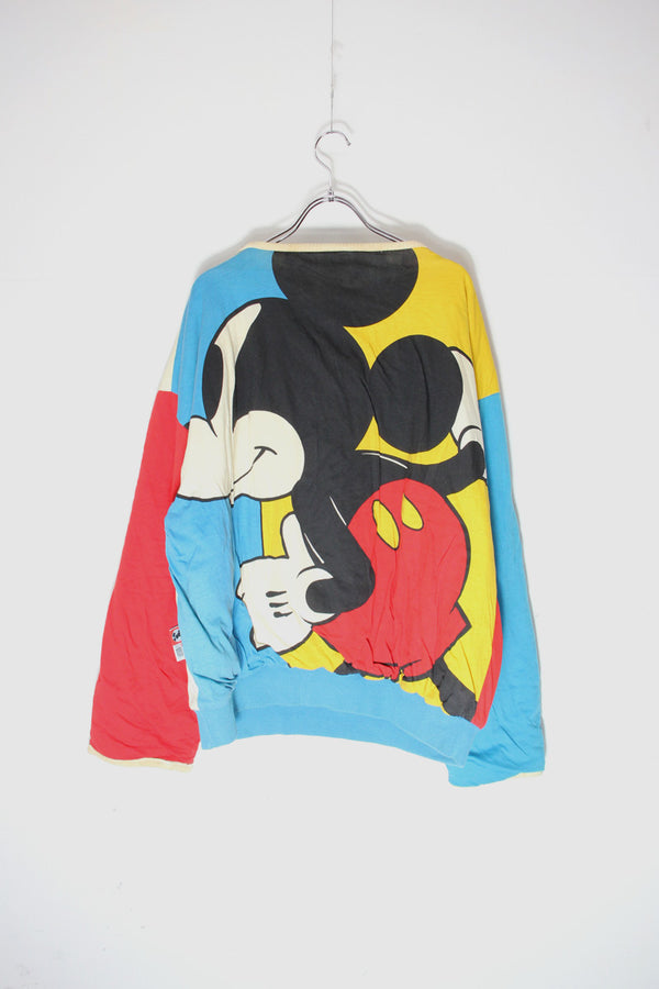 90'S REVERSIBLE MICKEY SWEATSHIRT / MULTI [SIZE: O/S USED]