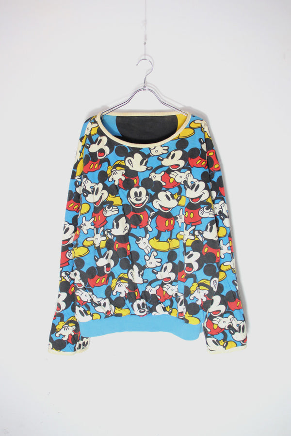 90'S REVERSIBLE MICKEY SWEATSHIRT / MULTI [SIZE: O/S USED]