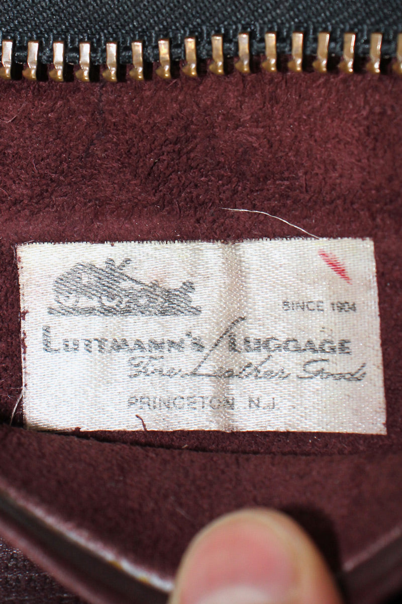 MADE IN USA 80'S LEATHER SMALL HAND BAG / BROWN [SIZE: ONE SIZE USED]