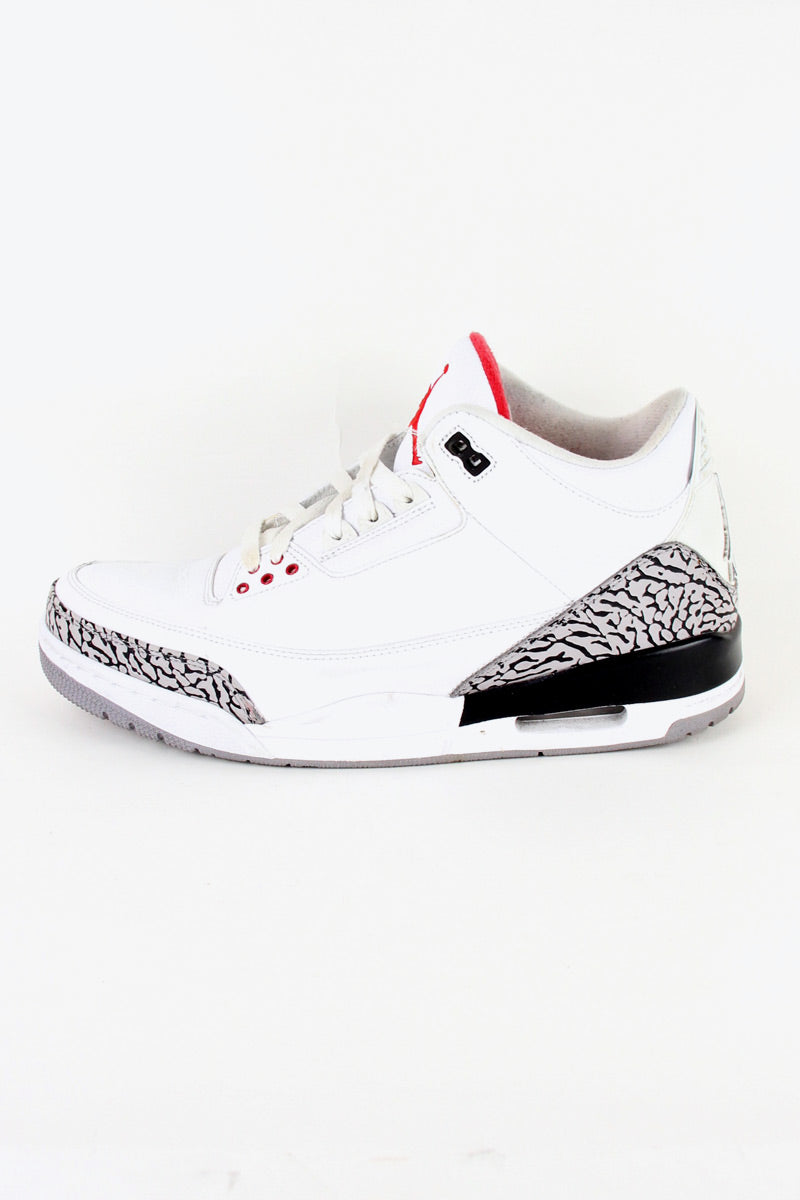 AIR JORDAN 3 RETRO / WHITE / GREY [SIZE: US11 (29.0cm) USED]