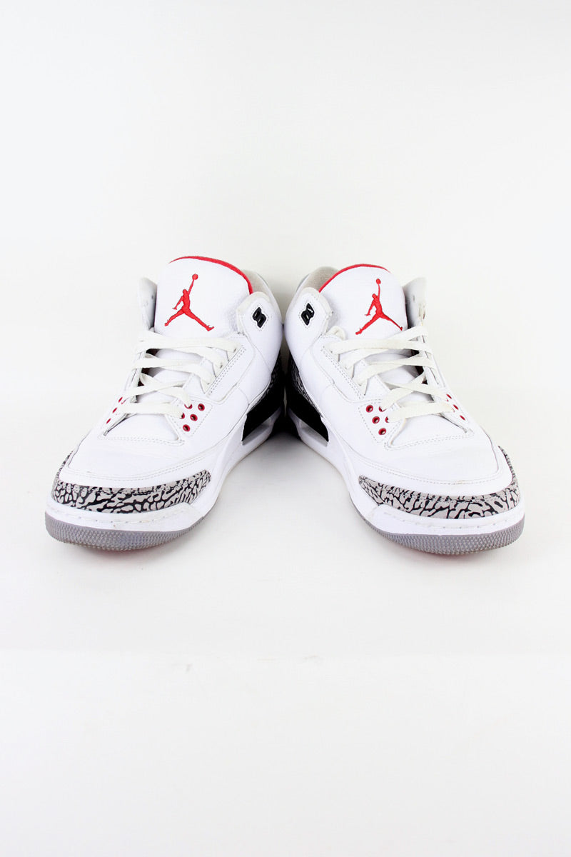 AIR JORDAN 3 RETRO / WHITE / GREY [SIZE: US11 (29.0cm) USED]