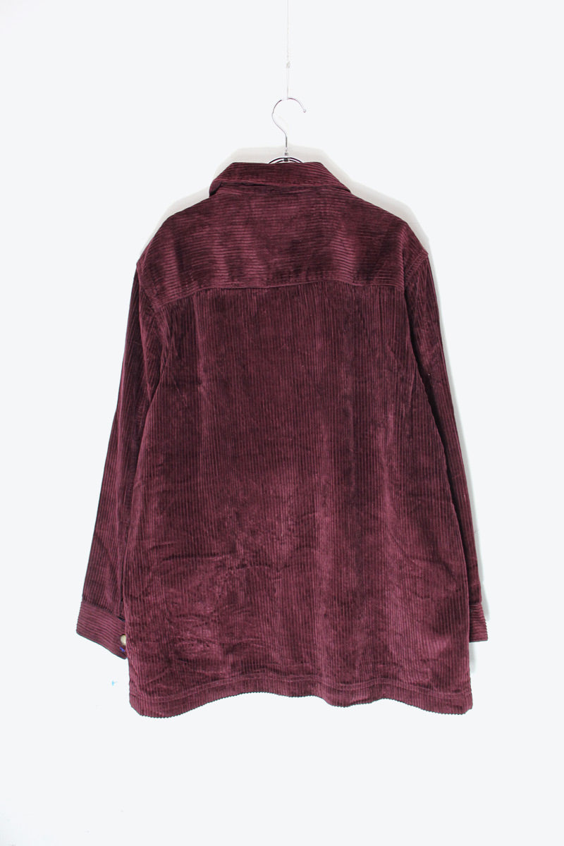 90'S CORDUROY BUTTON JACKET / DARK PURPLE [SIZE: L USED]