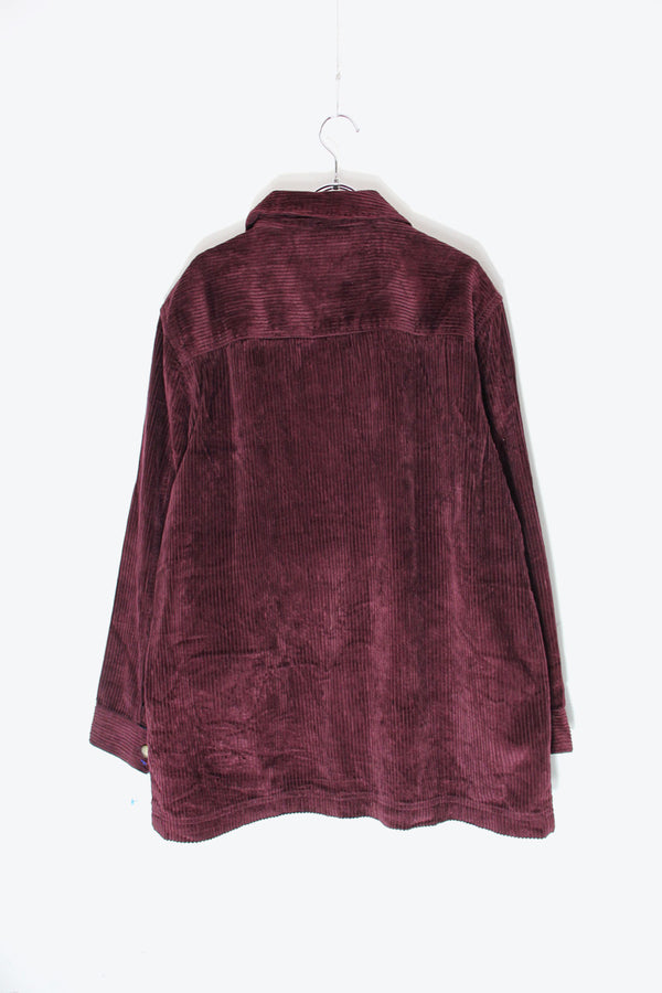 90'S CORDUROY BUTTON JACKET / DARK PURPLE [SIZE: L USED]