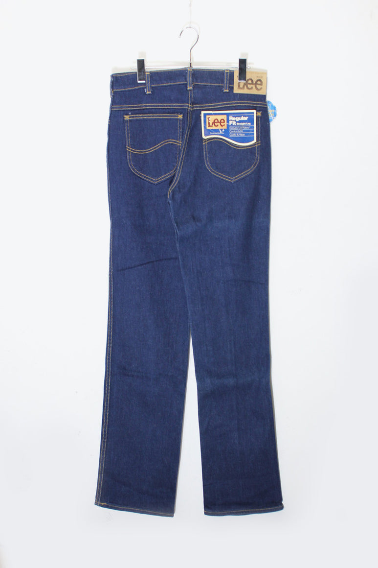 MADE IN USA 90'S STRAIGHT DENIM PANTS / INDIGO [SIZE: W31xL34 DEADSTOCK/NOS]