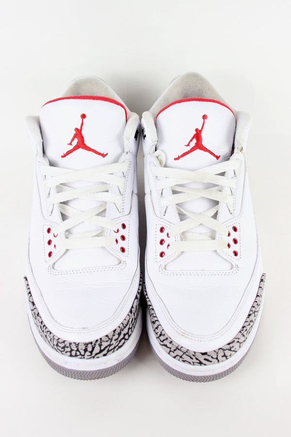 AIR JORDAN 3 RETRO / WHITE / GREY [SIZE: US11 (29.0cm) USED]