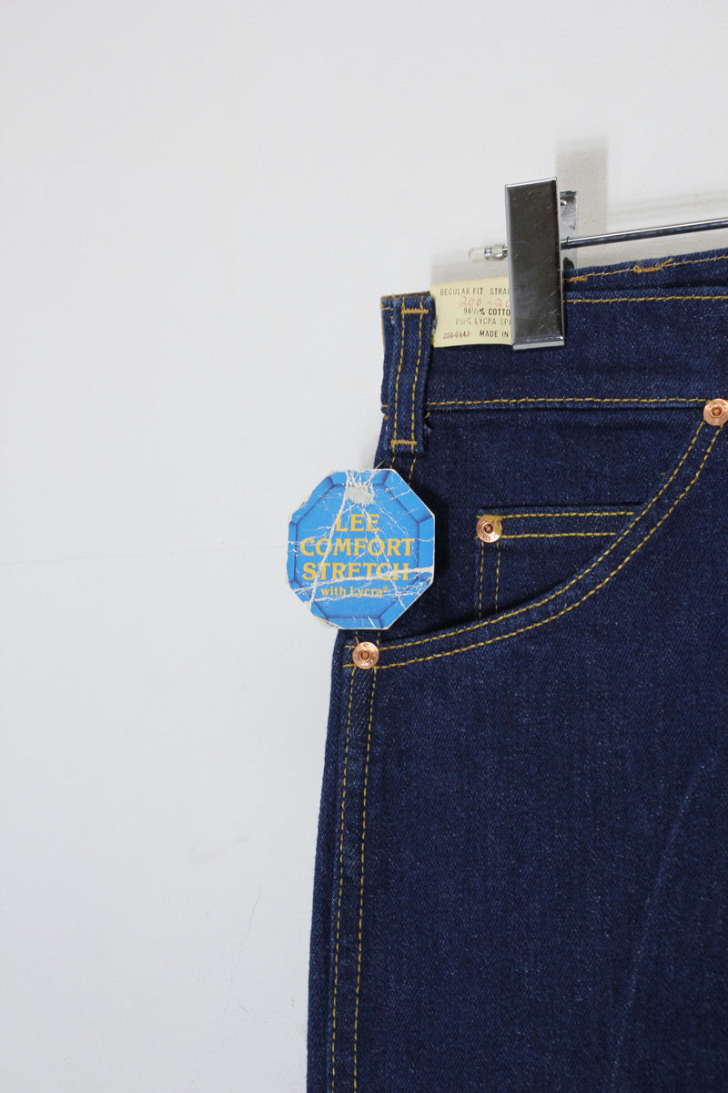 MADE IN USA 90'S STRAIGHT DENIM PANTS / INDIGO [SIZE: W31xL34 DEADSTOCK/NOS]