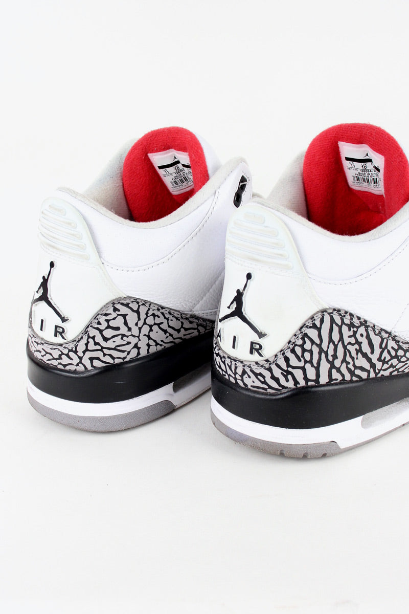 AIR JORDAN 3 RETRO / WHITE / GREY [SIZE: US11 (29.0cm) USED]