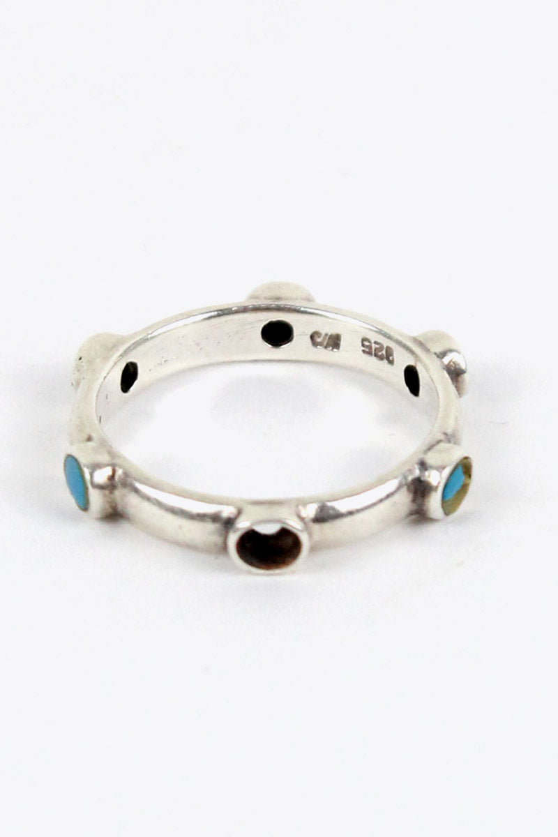 925 SILVER RING W/STONE / SILVER [SIZE: US 8.5 equivalent USED]