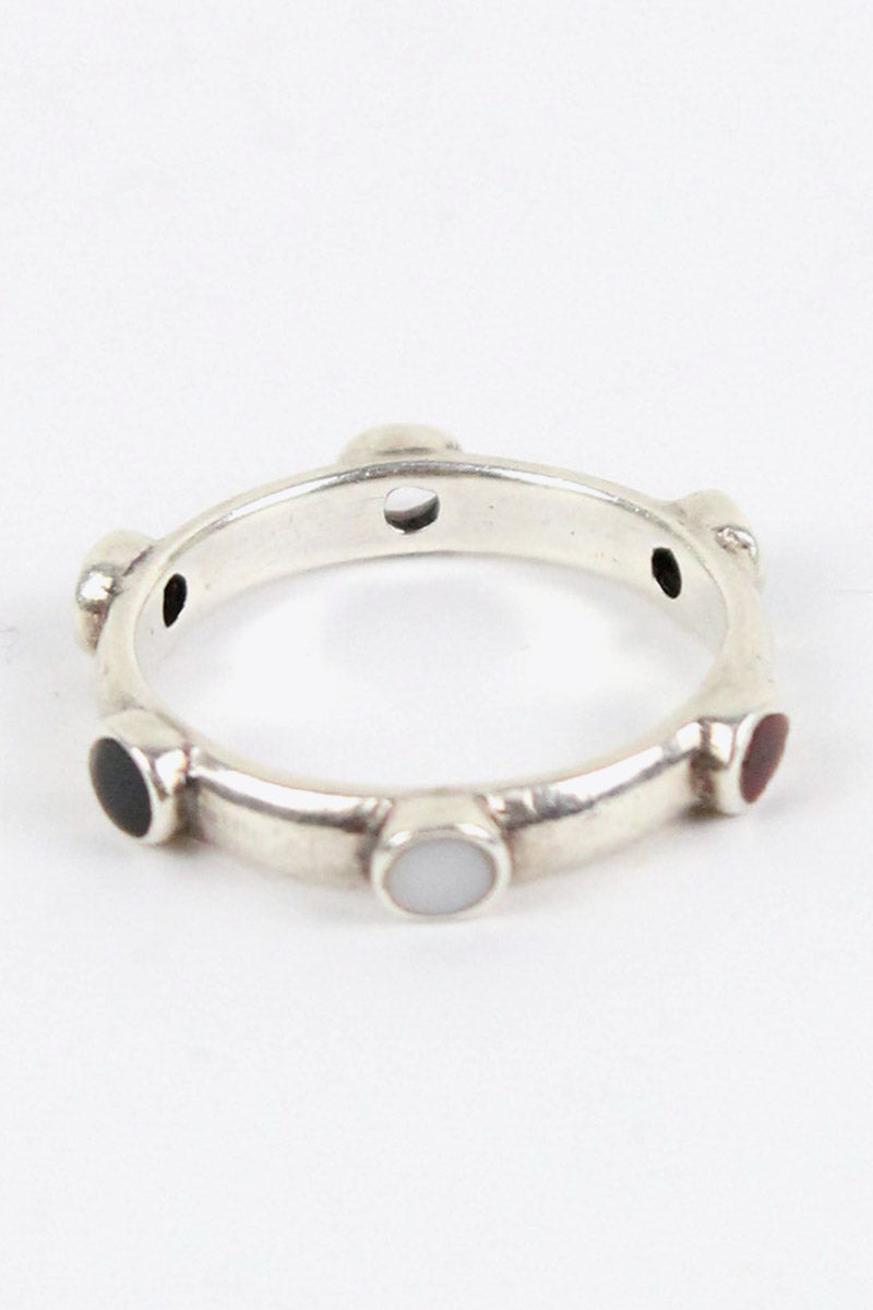 925 SILVER RING W/STONE / SILVER [SIZE: US 8.5 equivalent USED]