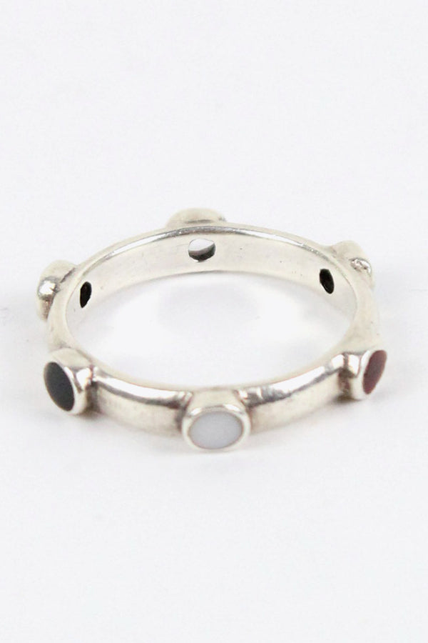 925 SILVER RING W/STONE / SILVER [SIZE: US 8.5 equivalent USED]