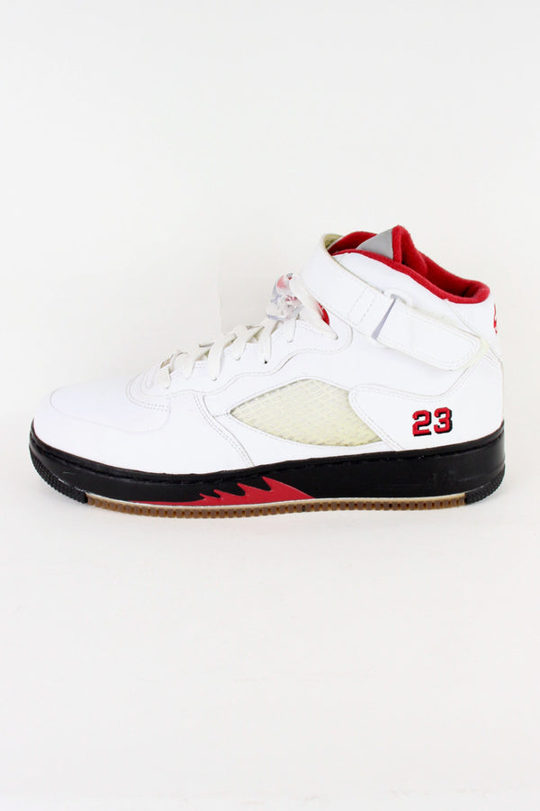 AIR JORDAN FUSION 5 "AJF 5" / WHITE / RED / BLACK [SIZE: US11 (29.0cm) USED]