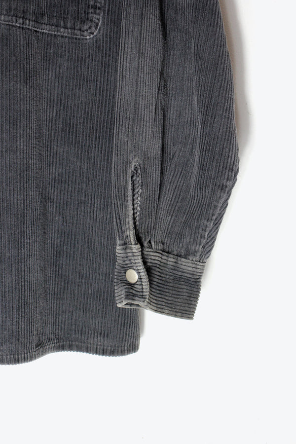 90'S CORDUROY SHIRT JACKET / FADED BLACK [SIZE: M USED]