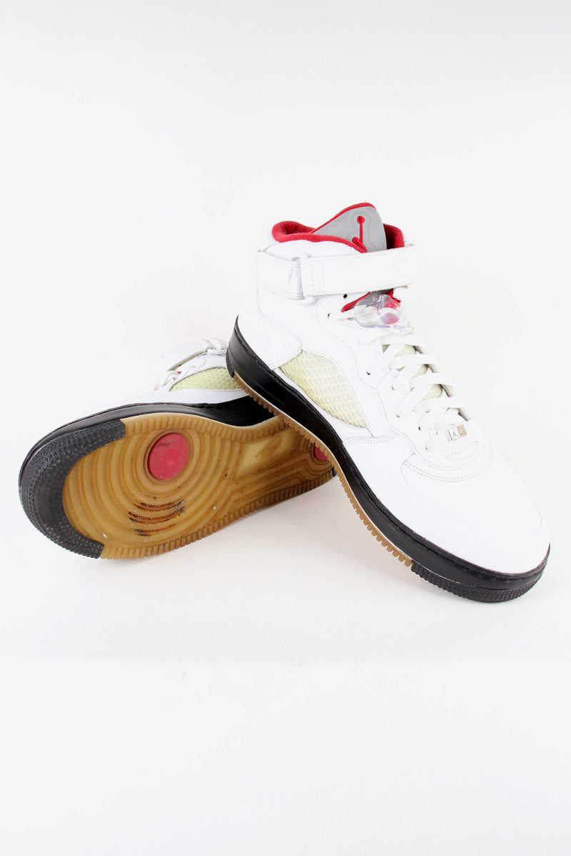 AIR JORDAN FUSION 5 "AJF 5" / WHITE / RED / BLACK [SIZE: US11 (29.0cm) USED]