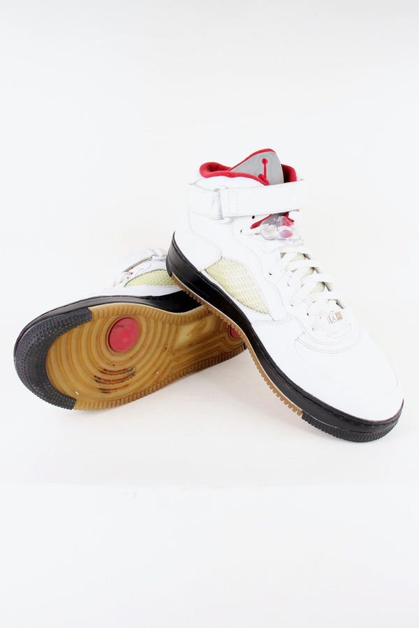 AIR JORDAN FUSION 5 "AJF 5" / WHITE / RED / BLACK [SIZE: US11 (29.0cm) USED]