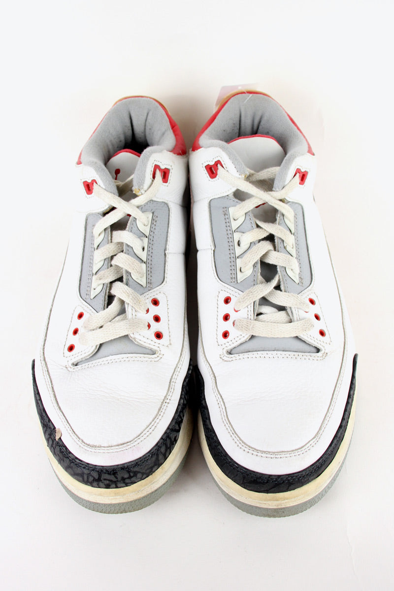 AIR JORDAN 3 RETRO / WHITE / RED / BLACK [SIZE: US11 (29.0cm) USED]