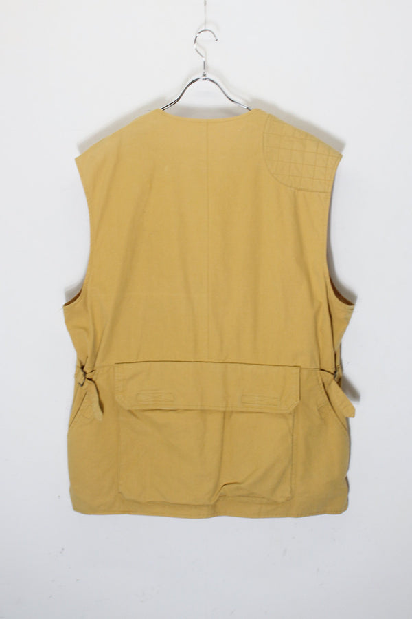 90'S HUNTING COTTON VEST / CAMEL [SIZE: L USED]
