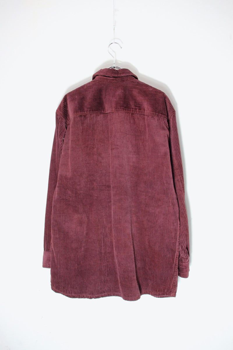 CORDUROY ZIP JACKET / BURGUNDY [SIZE: S USED]