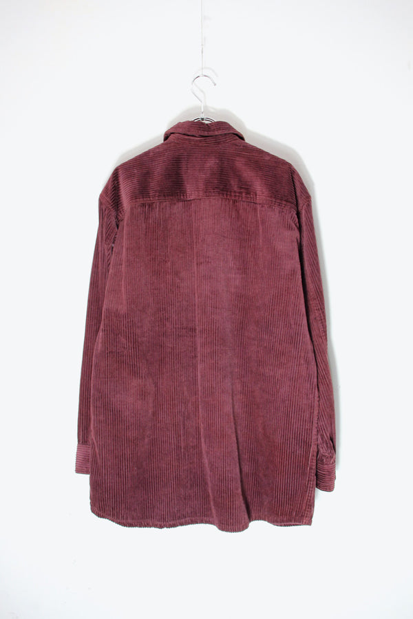 CORDUROY ZIP JACKET / BURGUNDY [SIZE: S USED]