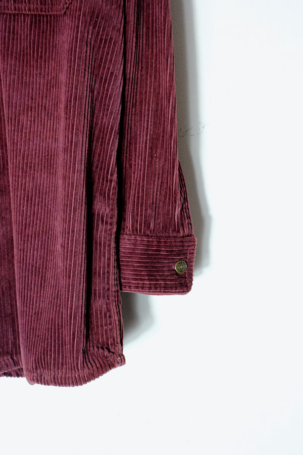 CORDUROY ZIP JACKET / BURGUNDY [SIZE: S USED]