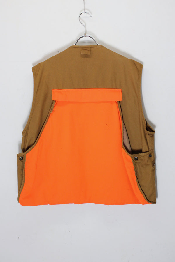HUNTING VEST / BROWN/ORANGE [SIZE: L USED]