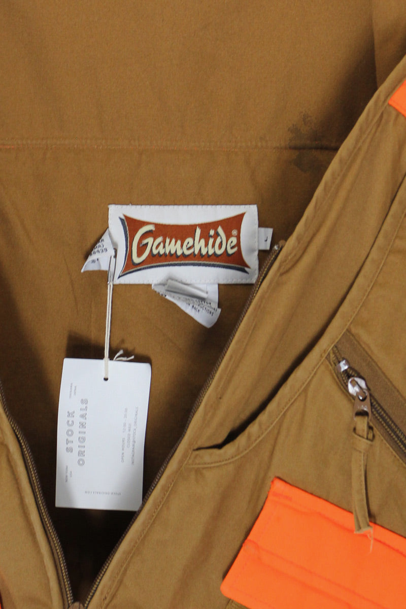 HUNTING VEST / BROWN/ORANGE [SIZE: L USED]
