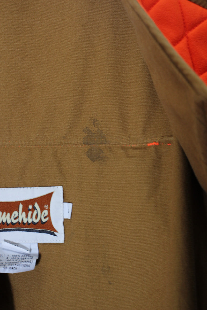 HUNTING VEST / BROWN/ORANGE [SIZE: L USED]