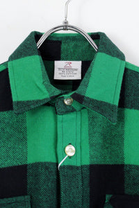 EXTRA HEAVYWEIGHT BUFFALO PLAID FLANNEL SHIRT / GREEN PLAID [NEW]