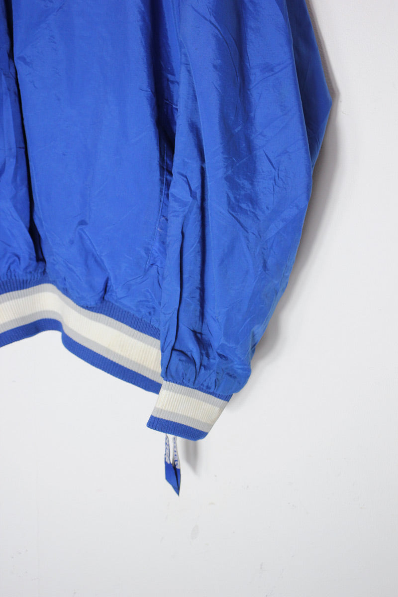 90's NFL LIONS PULLOVER NYLON JACKET / BLUE [SIZE: M USED]