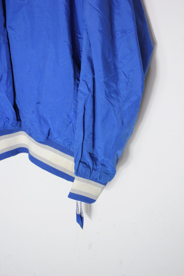 90's NFL LIONS PULLOVER NYLON JACKET / BLUE [SIZE: M USED]