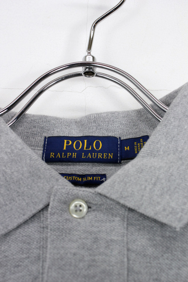 S/S POLO BEAR POLO SHIRT / GREY [SIZE: M USED]