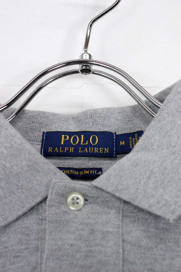 S/S POLO BEAR POLO SHIRT / GREY [SIZE: M USED]