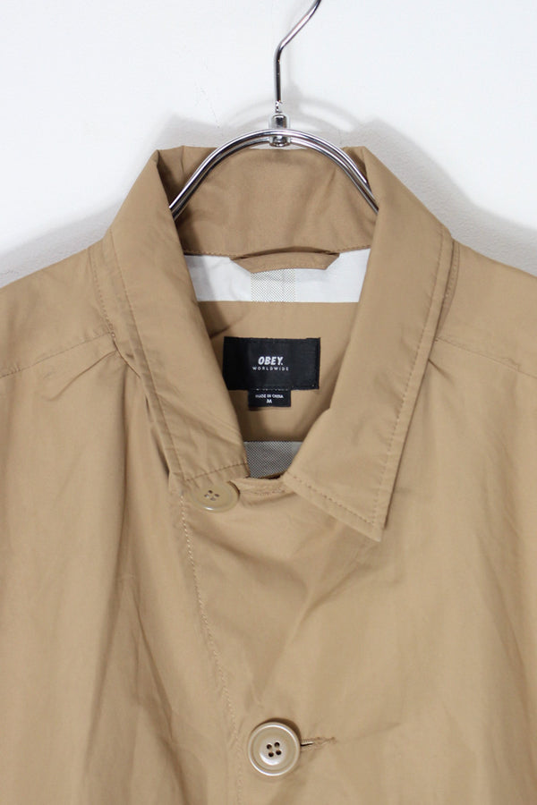 NYLON COAT / BEIGE [SIZE: M USED]