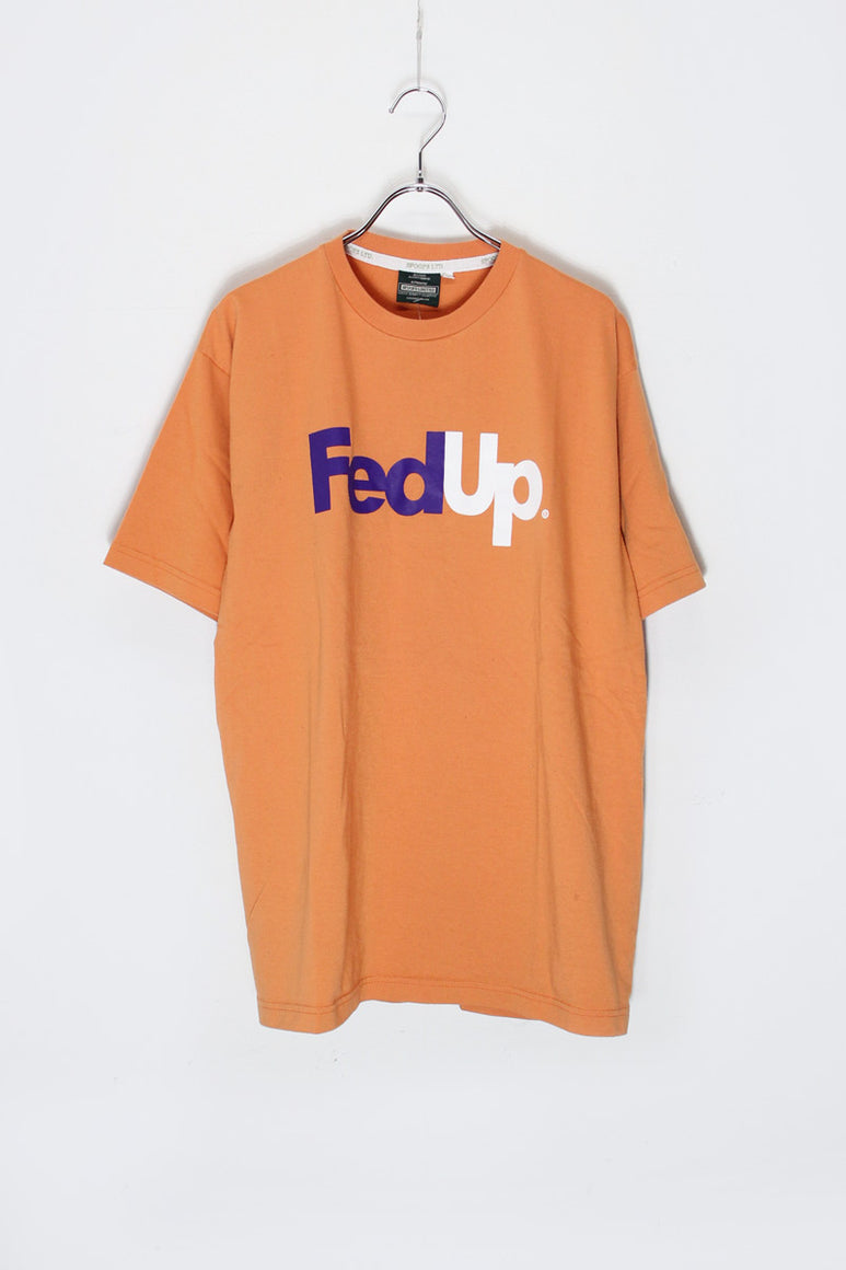 90'S S/S FED UP T-SHIRT / ORANGE [SIZE: L USED]