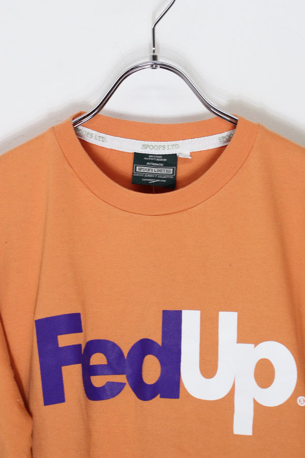 90'S S/S FED UP T-SHIRT / ORANGE [SIZE: L USED]