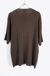 S/S RAYON KNIT CUT SAW / BROWN [SIZE:M USED]