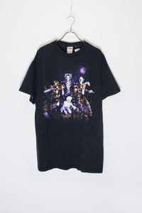 90'S S/S CATS (MUSICAL) T-SHIRT / BLACK/PURPLE [SIZE: L USED]