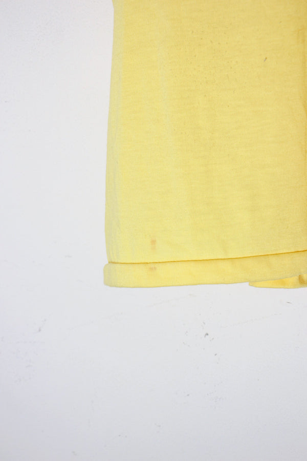MADE IN USA 90'S S/S DANDELION T-SHIRT / YELLOW [SIZE: M Equivalent USED]