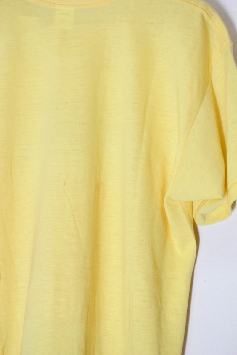 MADE IN USA 90'S S/S DANDELION T-SHIRT / YELLOW [SIZE: M Equivalent USED]