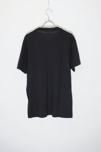 S/S STICKS AND STONES MAY MESSAGE PRINT T-SHIRT / BLACK [SIZE: L USED]