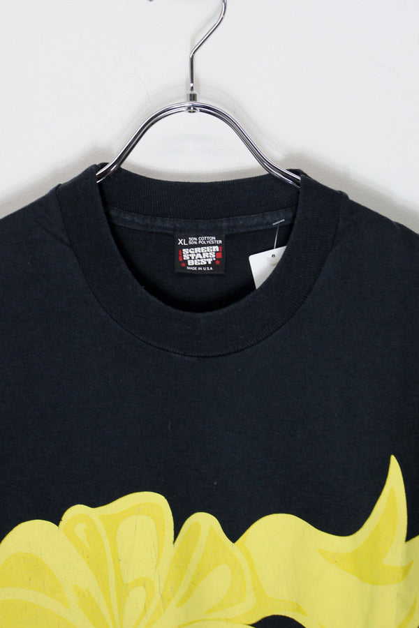 MADE IN USA 90'S S/S COME HOME SOON PRINT T-SHIRT / BLACK [SIZE: XL USED]
