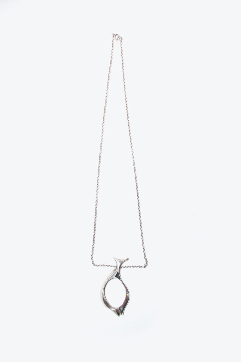 STERLING SILVER PENDANT NECKLACE [ONE SIZE, USED]