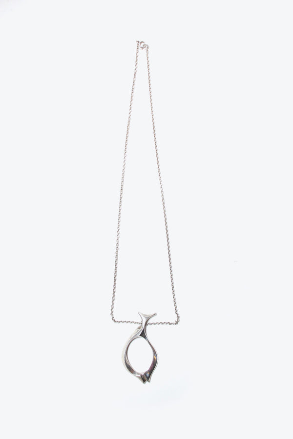 STERLING SILVER PENDANT NECKLACE [ONE SIZE, USED]