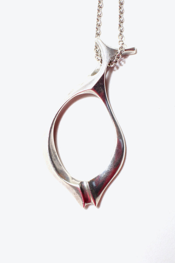 STERLING SILVER PENDANT NECKLACE [ONE SIZE, USED]