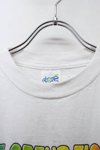 MADE IN USA 90'S S/S TIME SPEND FISHING MESSEGE T-SHIRT / WHITE [SIZE: XL USED]