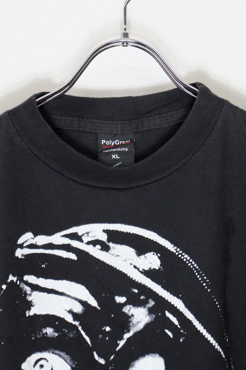 MADE IN USA 90'S S/S STAR TREK MOVIE FACE PRINT T-SHIRT / BLACK [SIZE: XL USED]