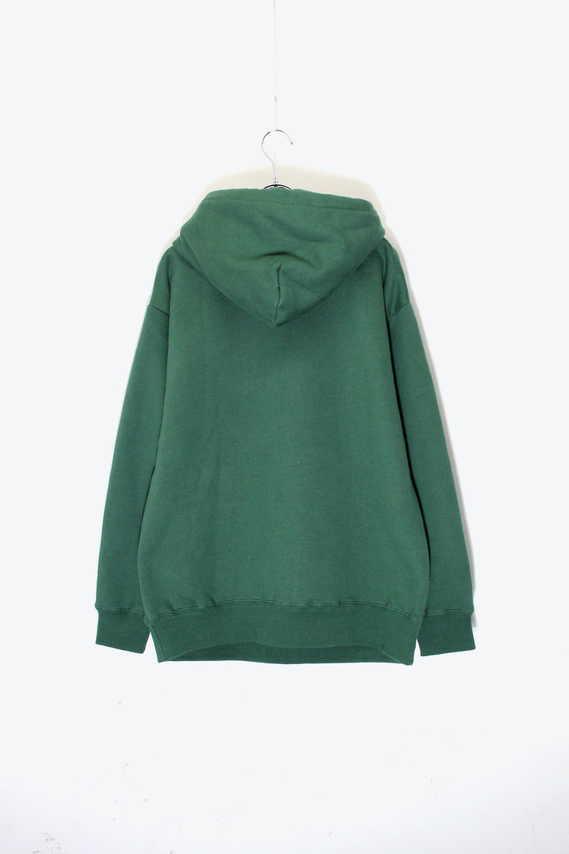 PRINT HOODIE SWEATSHIRT / GREEN [SIZE: M USED]