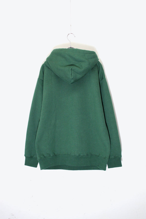 PRINT HOODIE SWEATSHIRT / GREEN [SIZE: M USED]